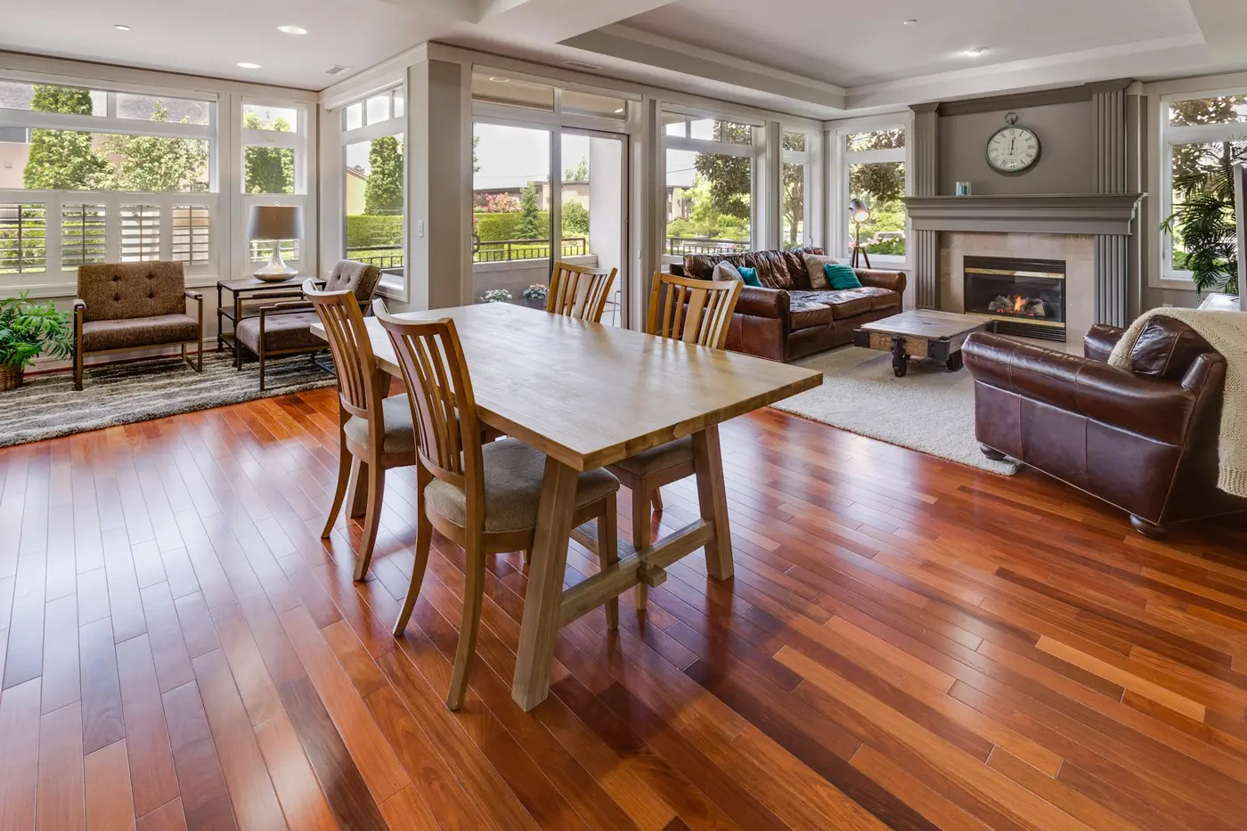 Hardwood flooring planks